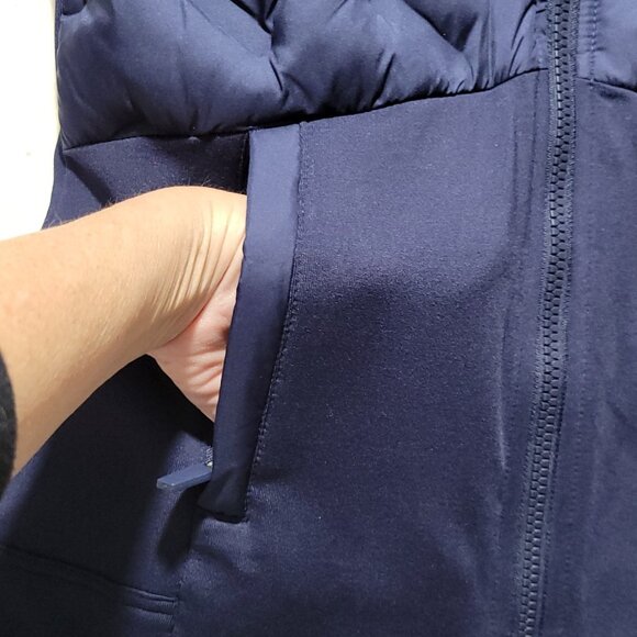 CALIA Cold Dash Run Vest Womens Size XS Blue Full Zip Quilted Jacket Zip Pockets - Picture 14 of 15